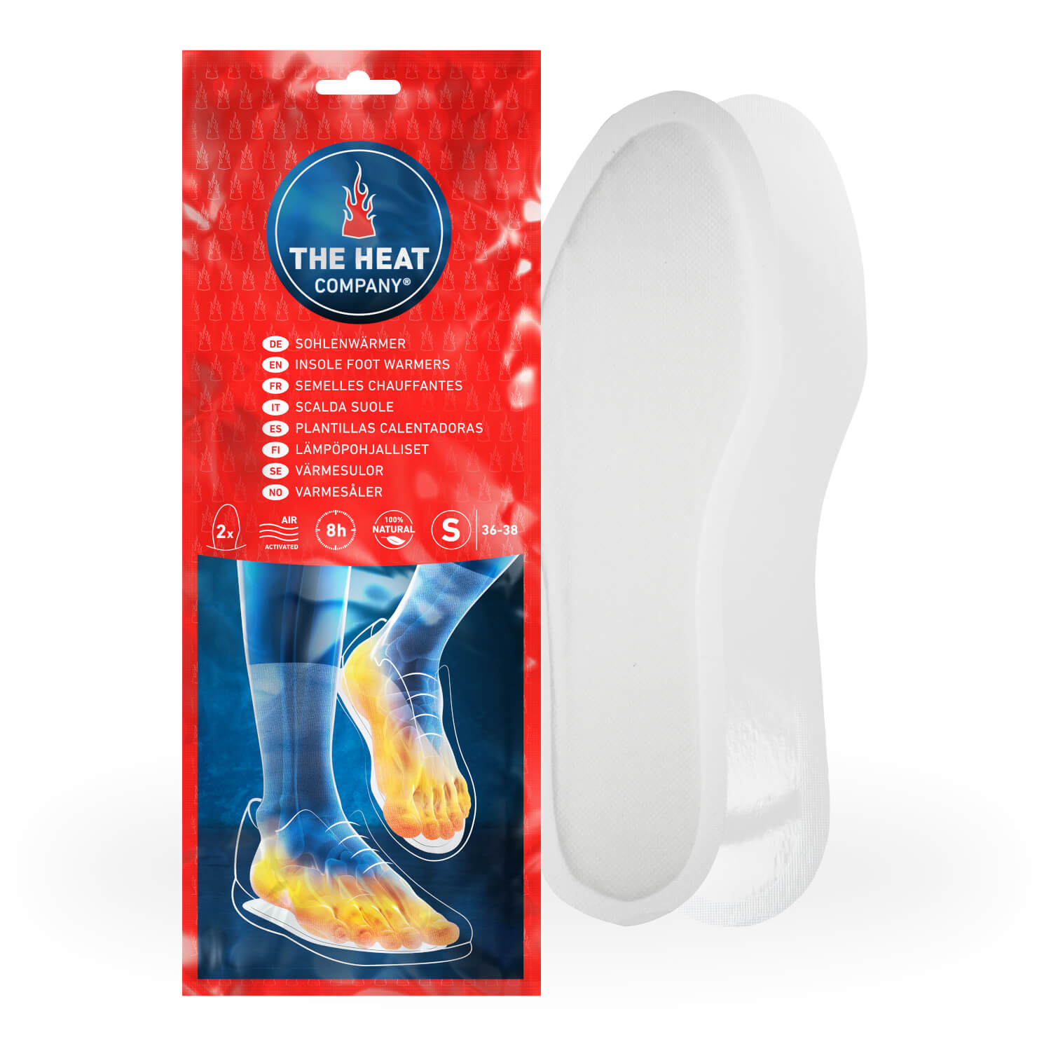NEW HotHands Insole Foot Warmers w Adhesive 9 Hours of Heat 4 Pairs /4 Pack 