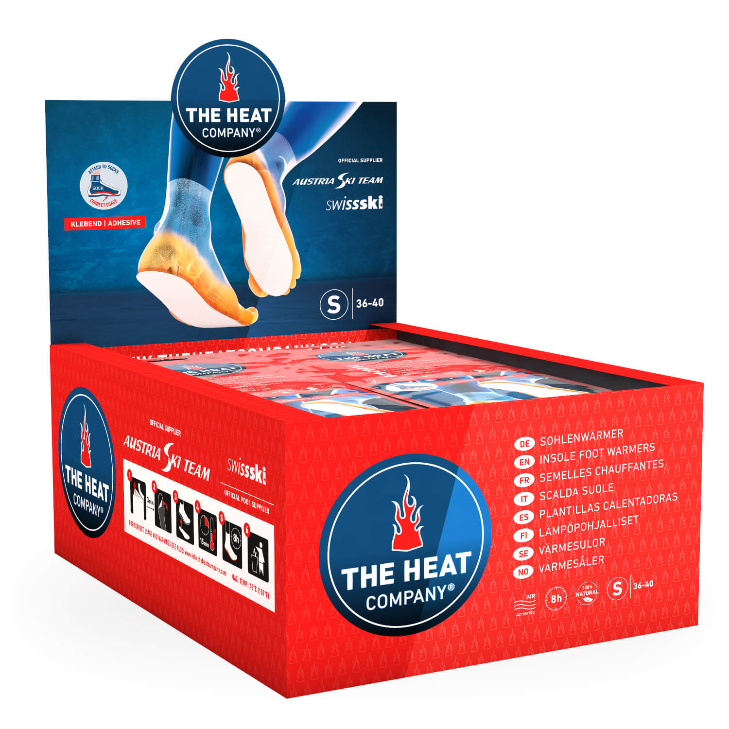 THE HEAT COMPANY Insole Foot Warmers Adhesive EXTRA WARM 30 Pairs Adhesive 