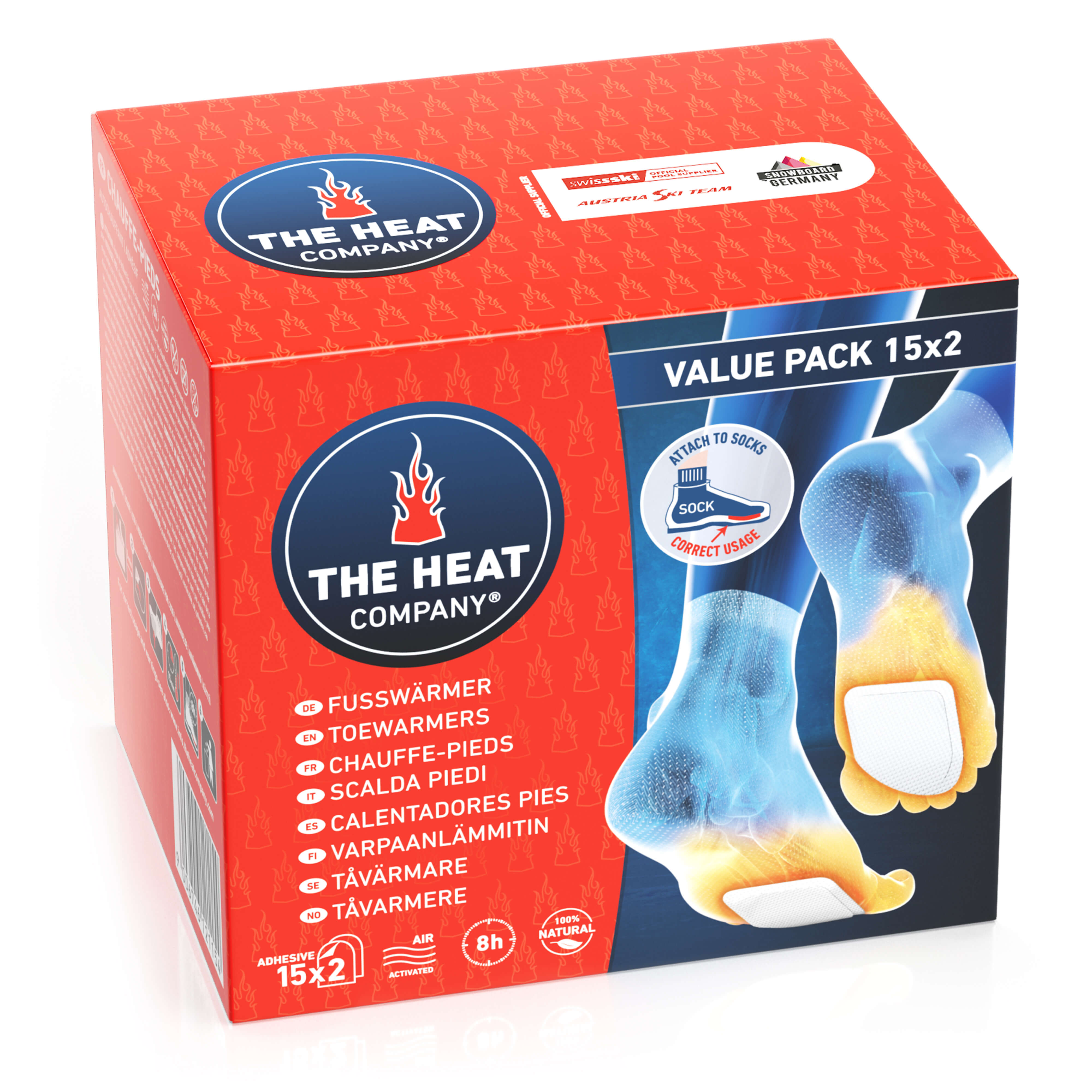 4 Pack HotHands Adhesive Toe Warmer 6 pair per pack  Value Pack 