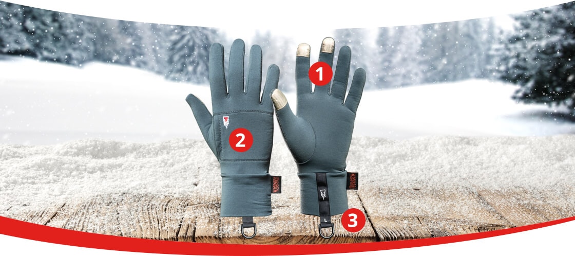 Touchscreen Gloves: Men Winter Gloves Winter Gloves Made of Merino Wool Quality from the Alps Women Merino Liner Light THE HEAT COMPANY Soft Merino Gloves 