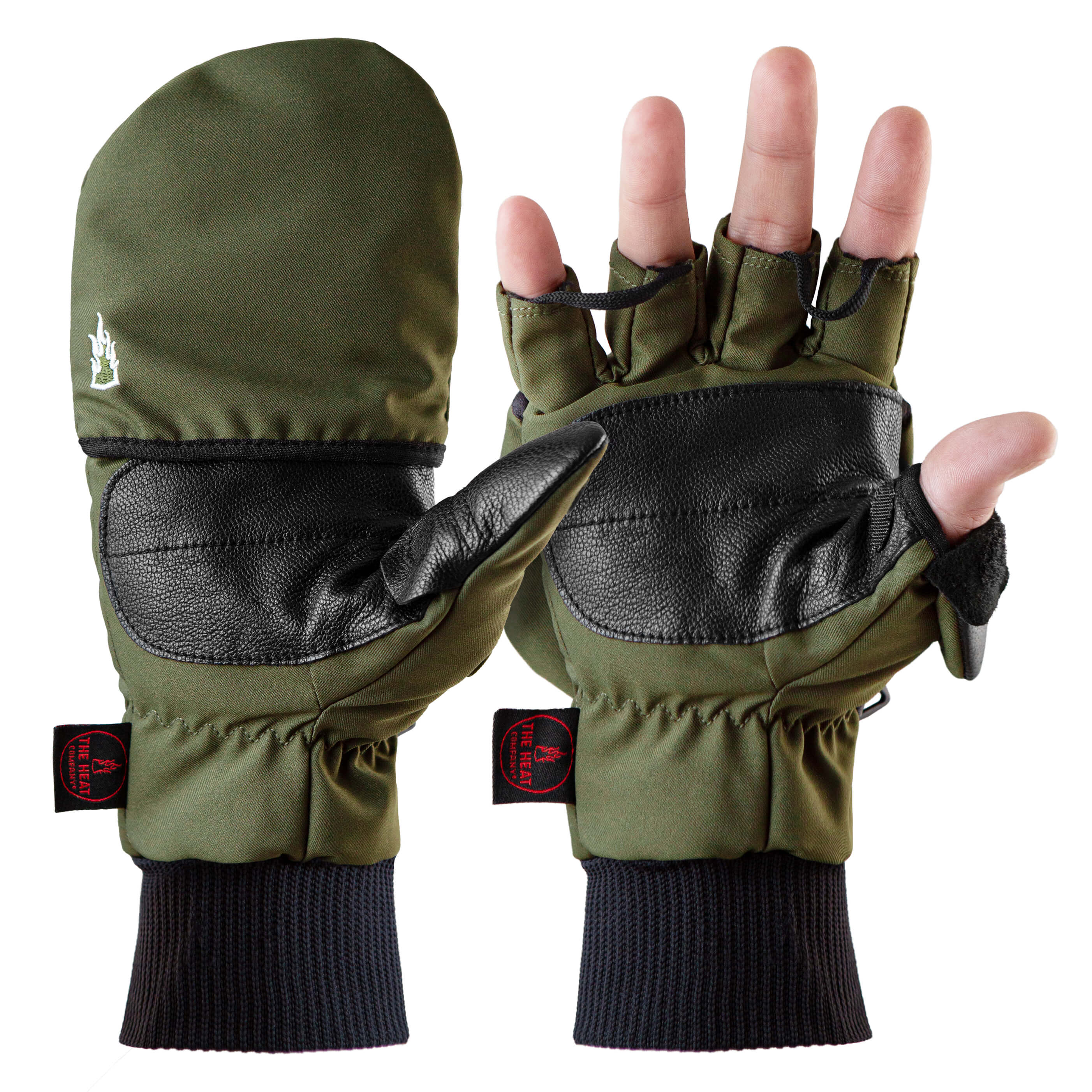 Warm Winter Fliptop Gloves Fingerless Pop Top Convertible Photography Mittens US